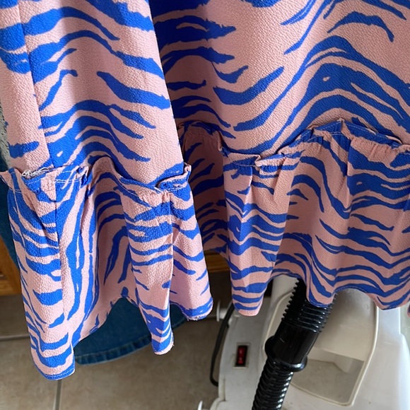 Buddy Love Dress Zebra Blue Pink Large - Picture 4 of 9
